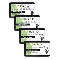 Natural Charcoal Handmade Herbal Soap (Pack of 4)